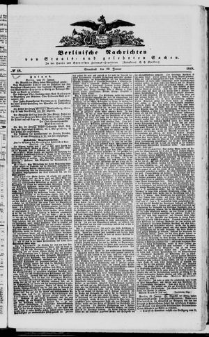 Berlinische Nachrichten von Staats- und gelehrten Sachen vom 22.01.1848