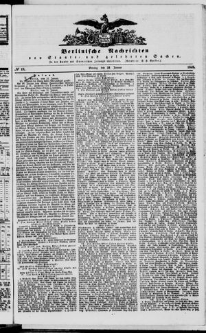 Berlinische Nachrichten von Staats- und gelehrten Sachen on Jan 24, 1848