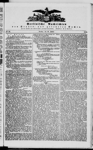 Berlinische Nachrichten von Staats- und gelehrten Sachen vom 25.01.1848