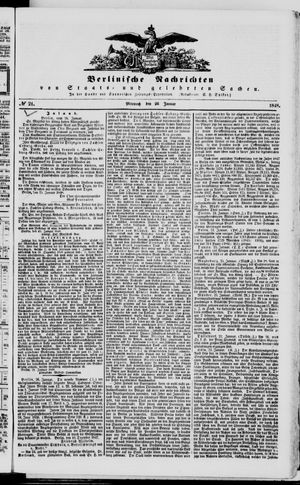 Berlinische Nachrichten von Staats- und gelehrten Sachen vom 26.01.1848