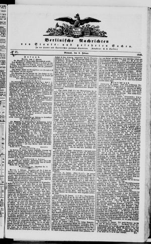 Berlinische Nachrichten von Staats- und gelehrten Sachen on Feb 2, 1848