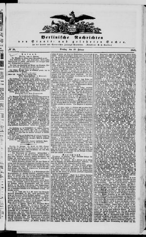 Berlinische Nachrichten von Staats- und gelehrten Sachen vom 15.02.1848
