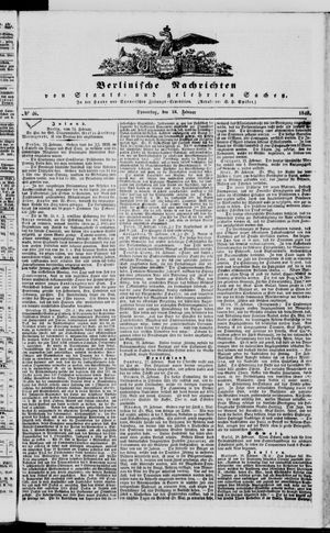 Berlinische Nachrichten von Staats- und gelehrten Sachen on Feb 24, 1848