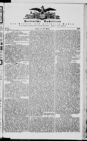 Berlinische Nachrichten von Staats- und gelehrten Sachen vom 29.02.1848