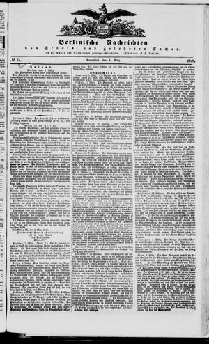 Berlinische Nachrichten von Staats- und gelehrten Sachen vom 04.03.1848