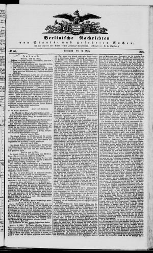 Berlinische Nachrichten von Staats- und gelehrten Sachen on Mar 11, 1848