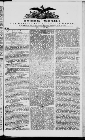 Berlinische Nachrichten von Staats- und gelehrten Sachen vom 17.03.1848