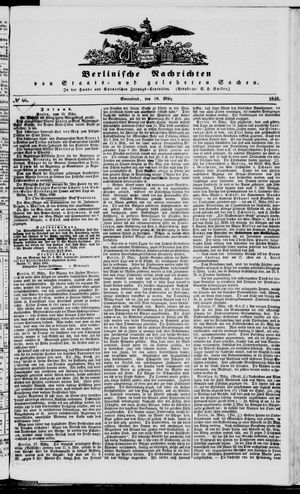 Berlinische Nachrichten von Staats- und gelehrten Sachen vom 18.03.1848