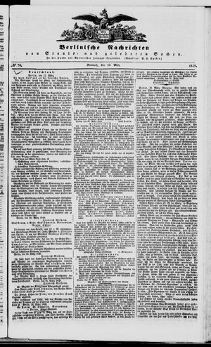 Berlinische Nachrichten von Staats- und gelehrten Sachen vom 22.03.1848