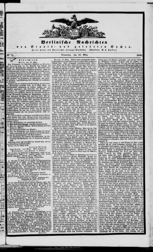Berlinische Nachrichten von Staats- und gelehrten Sachen vom 23.03.1848