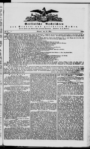 Berlinische Nachrichten von Staats- und gelehrten Sachen vom 29.03.1848
