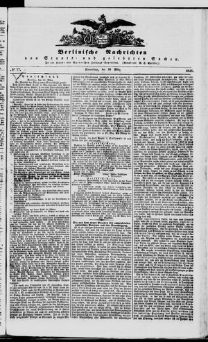 Berlinische Nachrichten von Staats- und gelehrten Sachen vom 30.03.1848