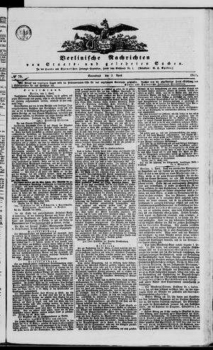 Berlinische Nachrichten von Staats- und gelehrten Sachen vom 01.04.1848