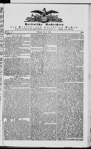 Berlinische Nachrichten von Staats- und gelehrten Sachen vom 05.04.1848