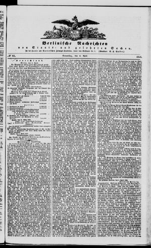 Berlinische Nachrichten von Staats- und gelehrten Sachen vom 06.04.1848