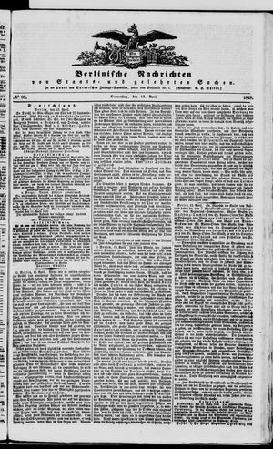 Berlinische Nachrichten von Staats- und gelehrten Sachen vom 13.04.1848