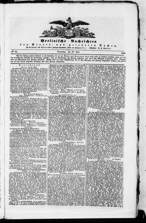 Berlinische Nachrichten von Staats- und gelehrten Sachen vom 20.04.1848