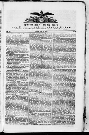 Berlinische Nachrichten von Staats- und gelehrten Sachen vom 26.04.1848