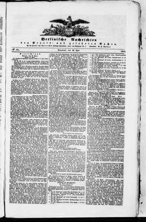 Berlinische Nachrichten von Staats- und gelehrten Sachen vom 29.04.1848