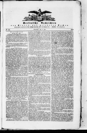 Berlinische Nachrichten von Staats- und gelehrten Sachen vom 03.06.1848