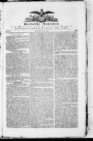 Berlinische Nachrichten von Staats- und gelehrten Sachen vom 10.06.1848