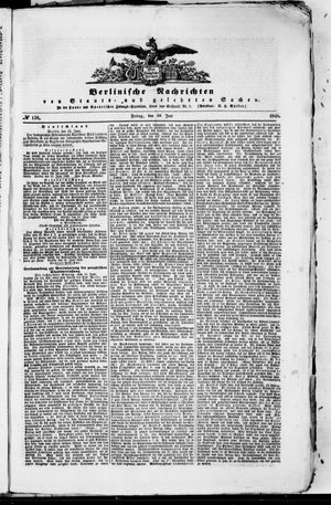 Berlinische Nachrichten von Staats- und gelehrten Sachen on Jun 16, 1848