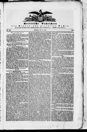 Berlinische Nachrichten von Staats- und gelehrten Sachen vom 21.06.1848