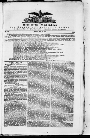 Berlinische Nachrichten von Staats- und gelehrten Sachen vom 25.06.1848