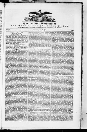 Berlinische Nachrichten von Staats- und gelehrten Sachen vom 20.07.1848