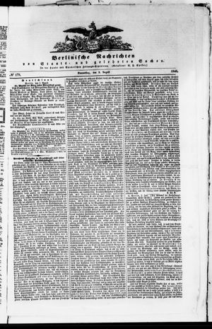 Berlinische Nachrichten von Staats- und gelehrten Sachen vom 03.08.1848
