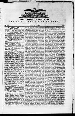 Berlinische Nachrichten von Staats- und gelehrten Sachen on Aug 4, 1848