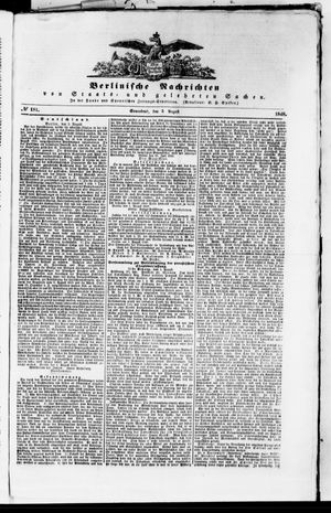 Berlinische Nachrichten von Staats- und gelehrten Sachen on Aug 5, 1848