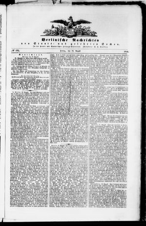 Berlinische Nachrichten von Staats- und gelehrten Sachen vom 18.08.1848