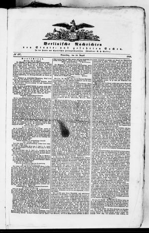 Berlinische Nachrichten von Staats- und gelehrten Sachen vom 24.08.1848