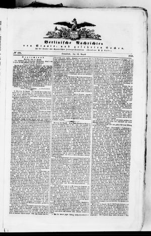 Berlinische Nachrichten von Staats- und gelehrten Sachen vom 26.08.1848
