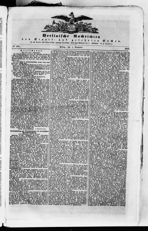 Berlinische Nachrichten von Staats- und gelehrten Sachen on Sep 1, 1848