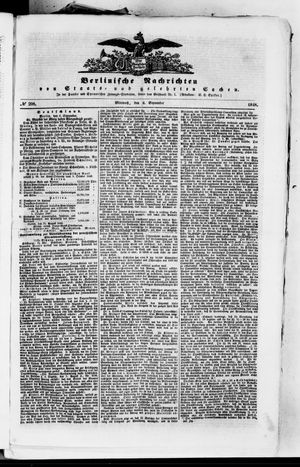 Berlinische Nachrichten von Staats- und gelehrten Sachen vom 06.09.1848
