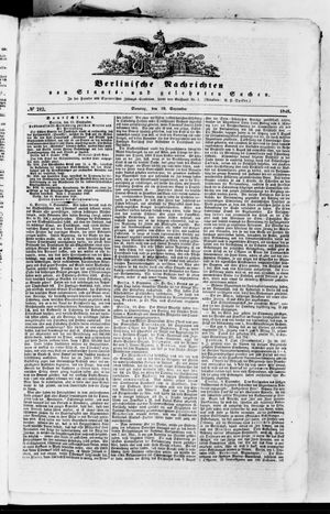 Berlinische Nachrichten von Staats- und gelehrten Sachen vom 10.09.1848