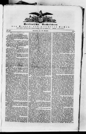 Berlinische Nachrichten von Staats- und gelehrten Sachen vom 16.09.1848