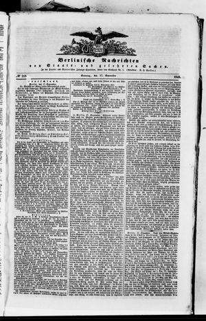 Berlinische Nachrichten von Staats- und gelehrten Sachen vom 17.09.1848