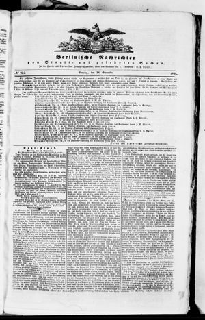 Berlinische Nachrichten von Staats- und gelehrten Sachen vom 24.09.1848