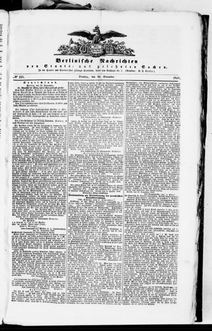 Berlinische Nachrichten von Staats- und gelehrten Sachen vom 26.09.1848