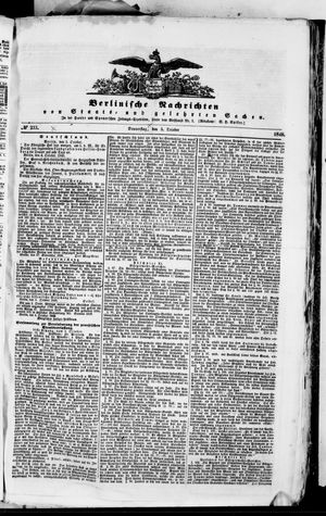 Berlinische Nachrichten von Staats- und gelehrten Sachen vom 05.10.1848
