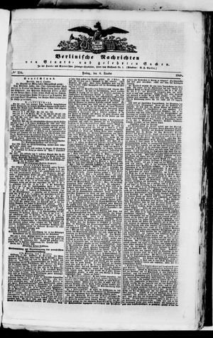 Berlinische Nachrichten von Staats- und gelehrten Sachen vom 06.10.1848