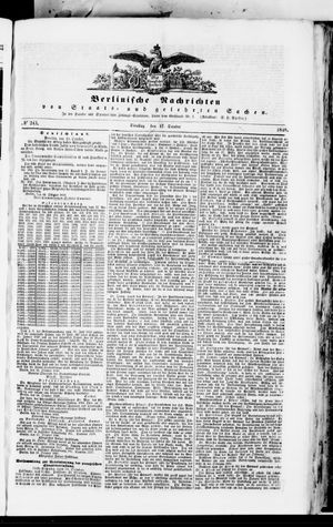 Berlinische Nachrichten von Staats- und gelehrten Sachen vom 17.10.1848