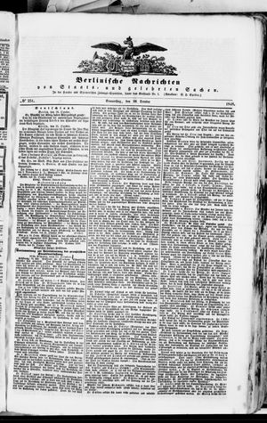 Berlinische Nachrichten von Staats- und gelehrten Sachen on Oct 26, 1848