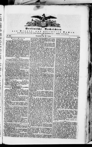 Berlinische Nachrichten von Staats- und gelehrten Sachen vom 28.10.1848