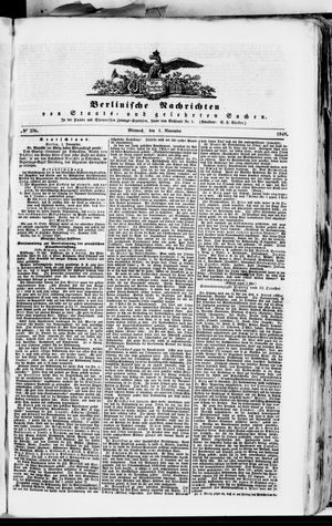 Berlinische Nachrichten von Staats- und gelehrten Sachen vom 01.11.1848