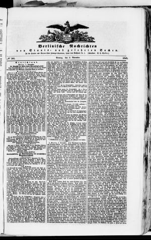 Berlinische Nachrichten von Staats- und gelehrten Sachen vom 05.11.1848