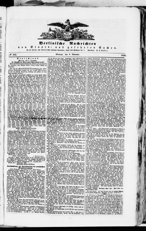 Berlinische Nachrichten von Staats- und gelehrten Sachen vom 08.11.1848